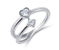 Sweet Heart CZ Design Ring NSR-825